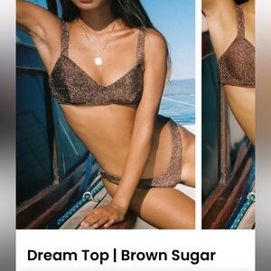 Wave Babe brown sugar shimmer swim suit